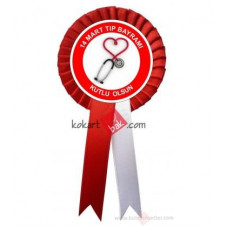 14 Mart Tıp Günü Kumaş Yaka Rozeti