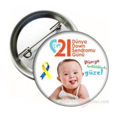 21 Mart Down Sendromu Farkındalık Rozeti