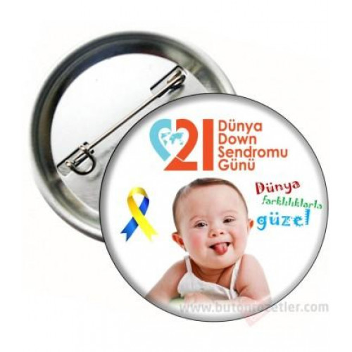 21 Mart Down Sendromu Farkındalık Rozeti