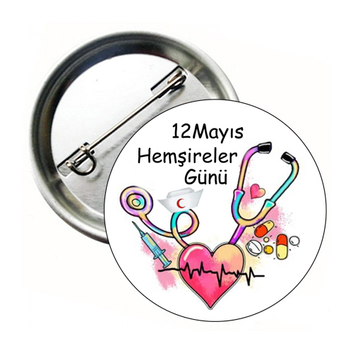 Hemşireler Günü Yaka Kokart Metal
