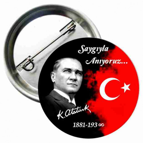Atatürkü saygıyla anıyoruz rozeti